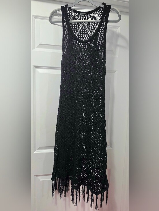 torrid Other - torrid Black Crochet Coverup with Fringe
